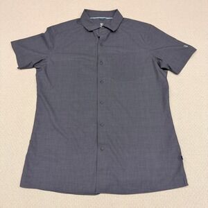 Kuhl Shirt Mens Small Blue Short Sleeve Button Down Performance Hiking Casual